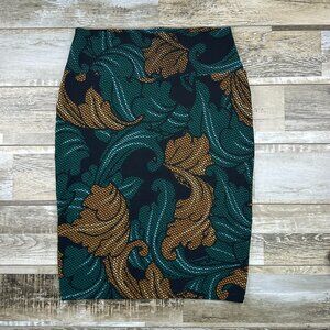 LuLaRoe Cassie skirt S Green brown